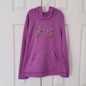 NWT kids Under Armour hoodie sweatshirt, purple/lavender, kids size M